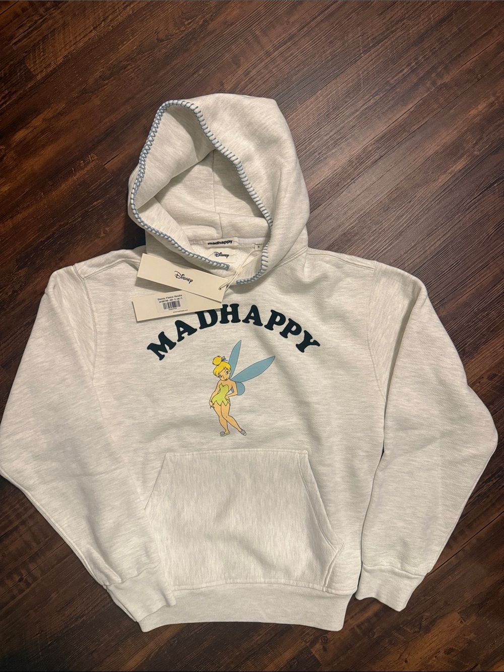Madhappy Disney Heather Grey Hoodie with Tinker Bell Graphic
